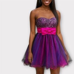 Speechless bejeweled lover sweetheart party dress in pink